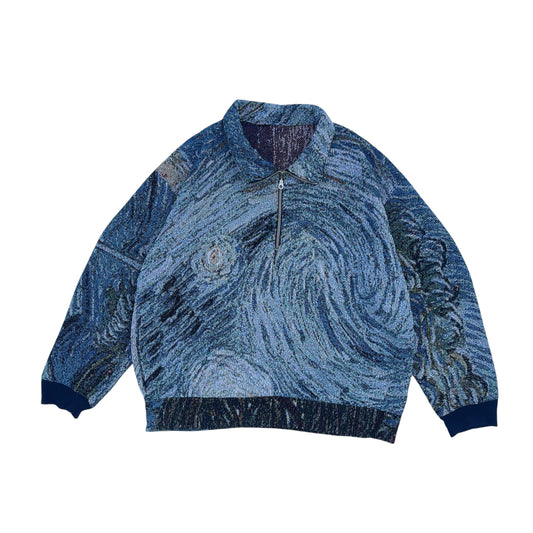 (M) The Starry Night Quarter Zip Sweatshirt